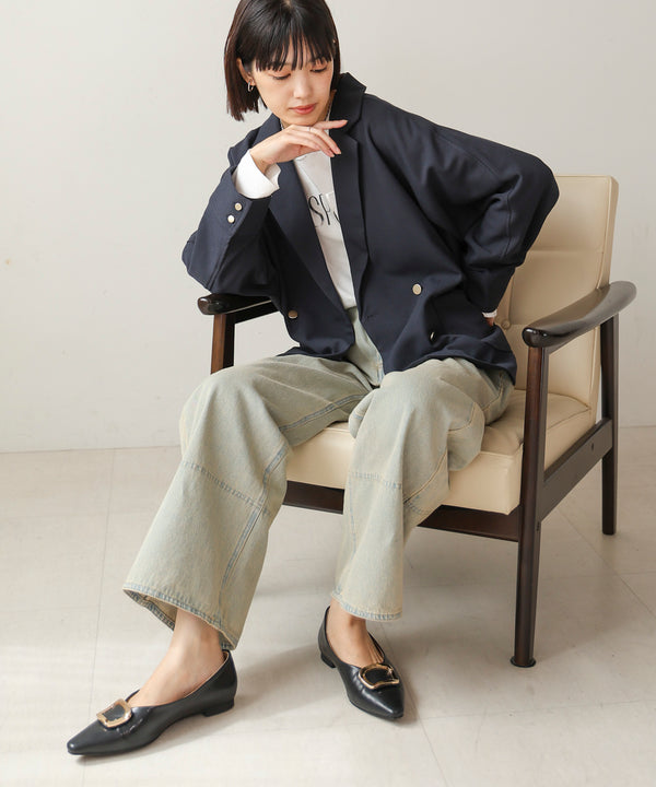 【WEB限定】ケミカルウォッシュワイドデニムパンツ