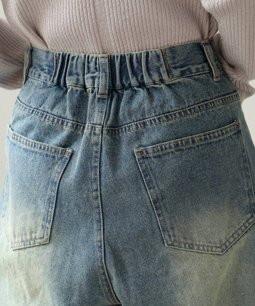 【WEB限定】ケミカルウォッシュワイドデニムパンツ