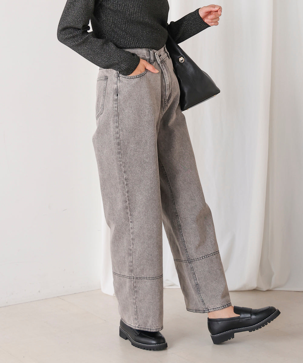 【WEB限定】ケミカルウォッシュワイドデニムパンツ