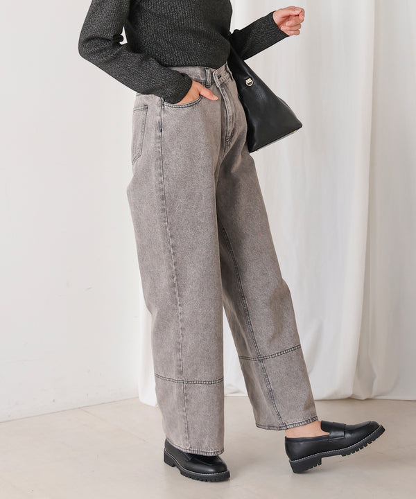 【WEB限定】ケミカルウォッシュワイドデニムパンツ