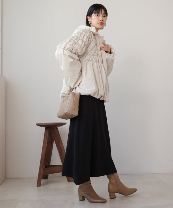 タフタ中綿シャーリングジャケット