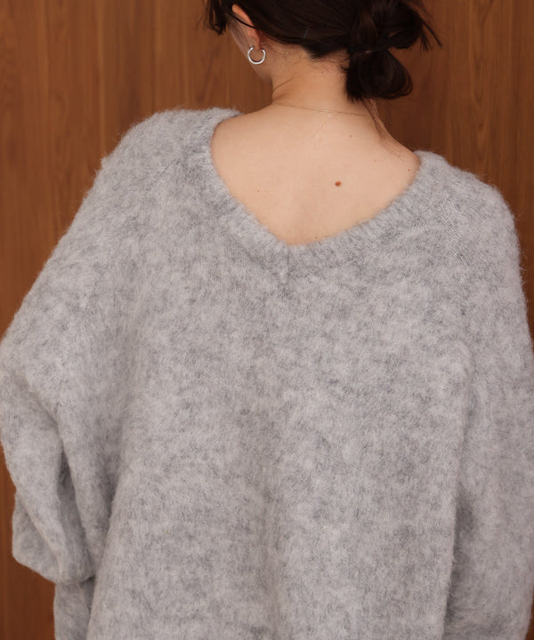 モヘアタッチニット2WAYプルオーバー