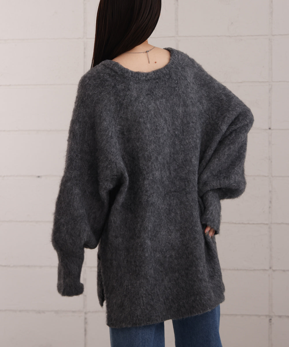 モヘアタッチニット2WAYプルオーバー