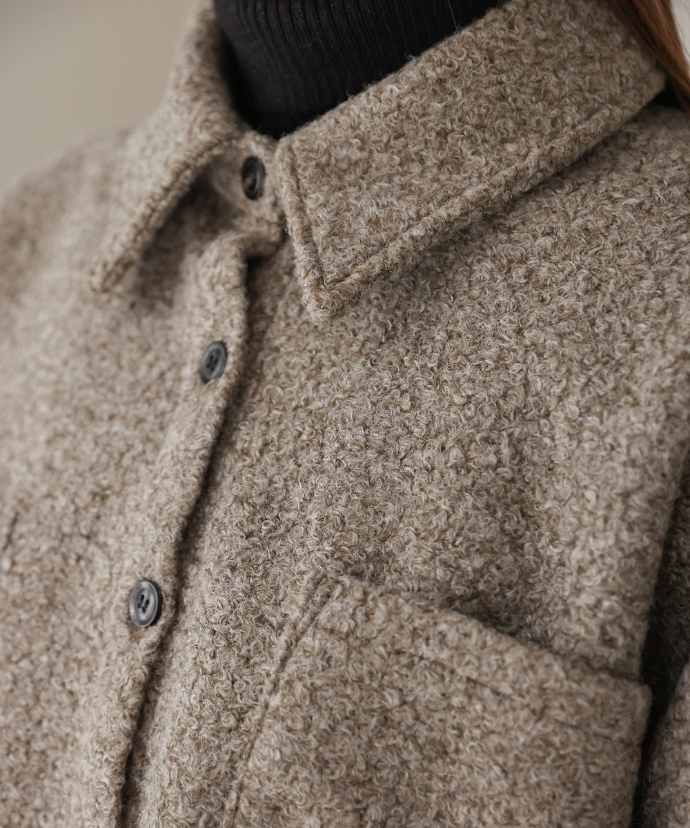 loop tweed shirt jacket