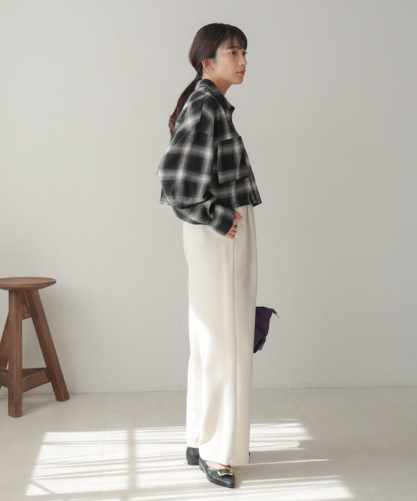 【WEB限定】チェック柄ショートシャツ