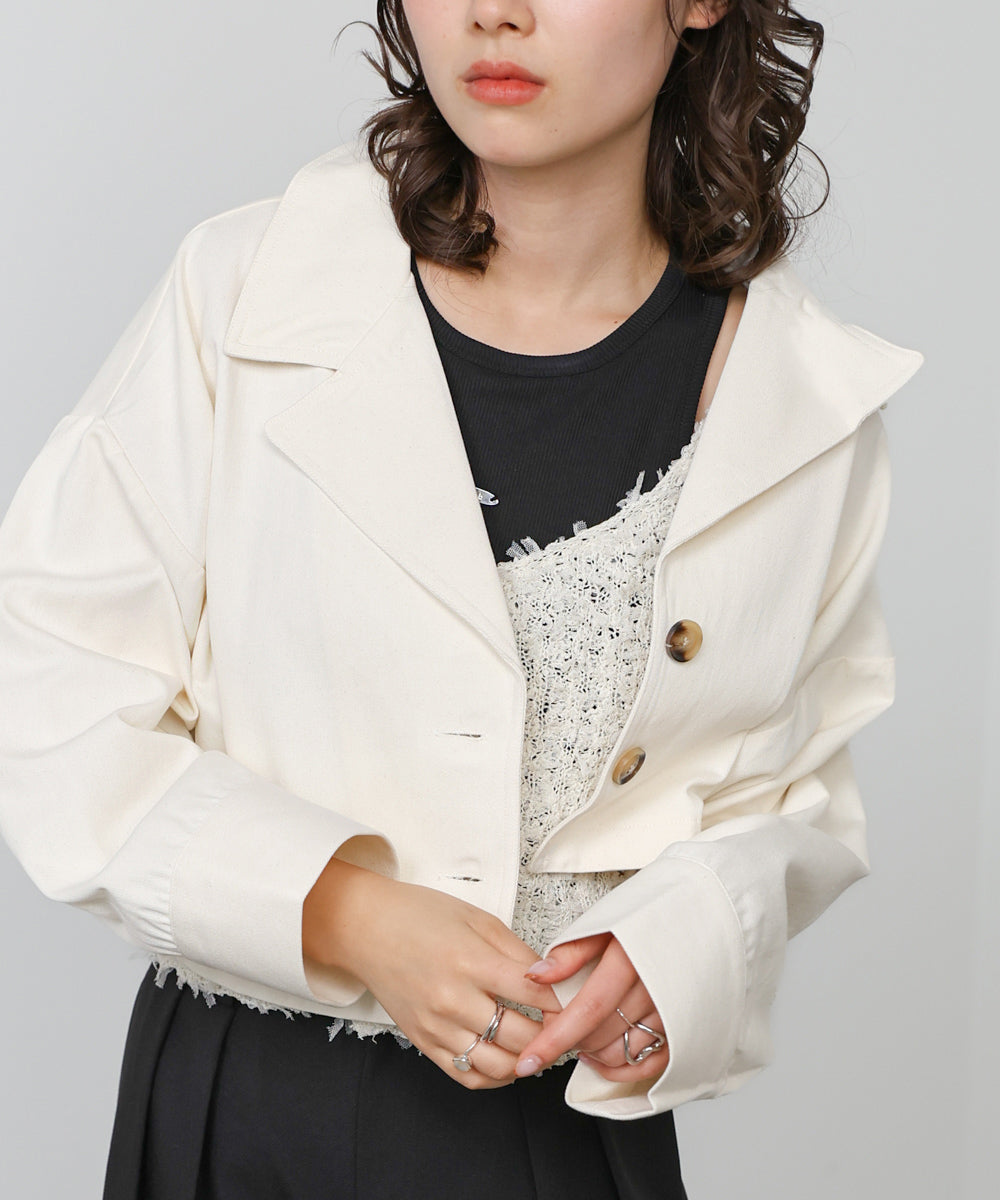 ルーズショートトレンチジャケット