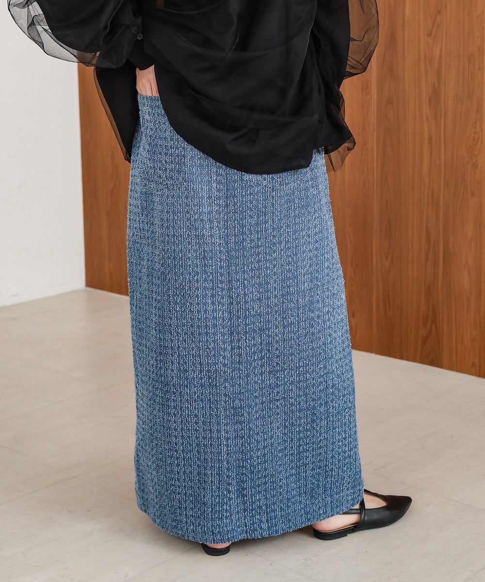 ドットダメージデニムスカート