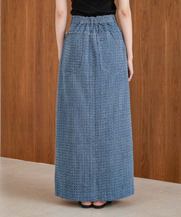 ドットダメージデニムスカート