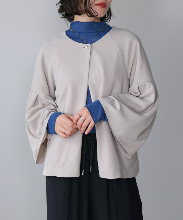 カットジョーゼットフレアスリーブジャケット