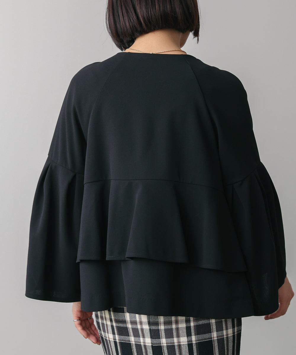 カットジョーゼットフレアスリーブジャケット
