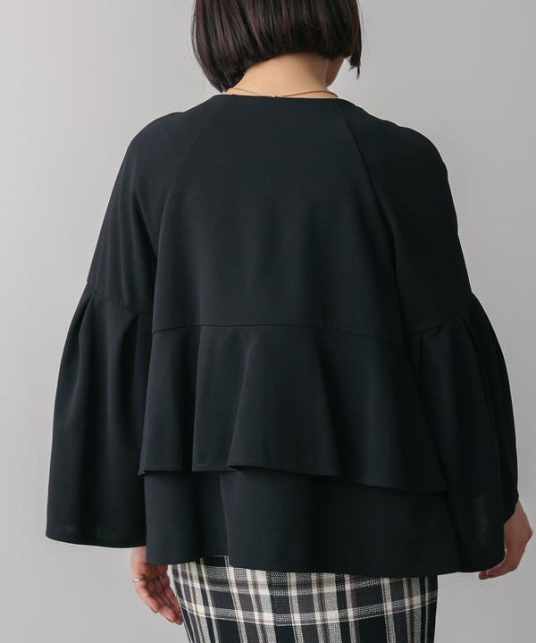 カットジョーゼットフレアスリーブジャケット