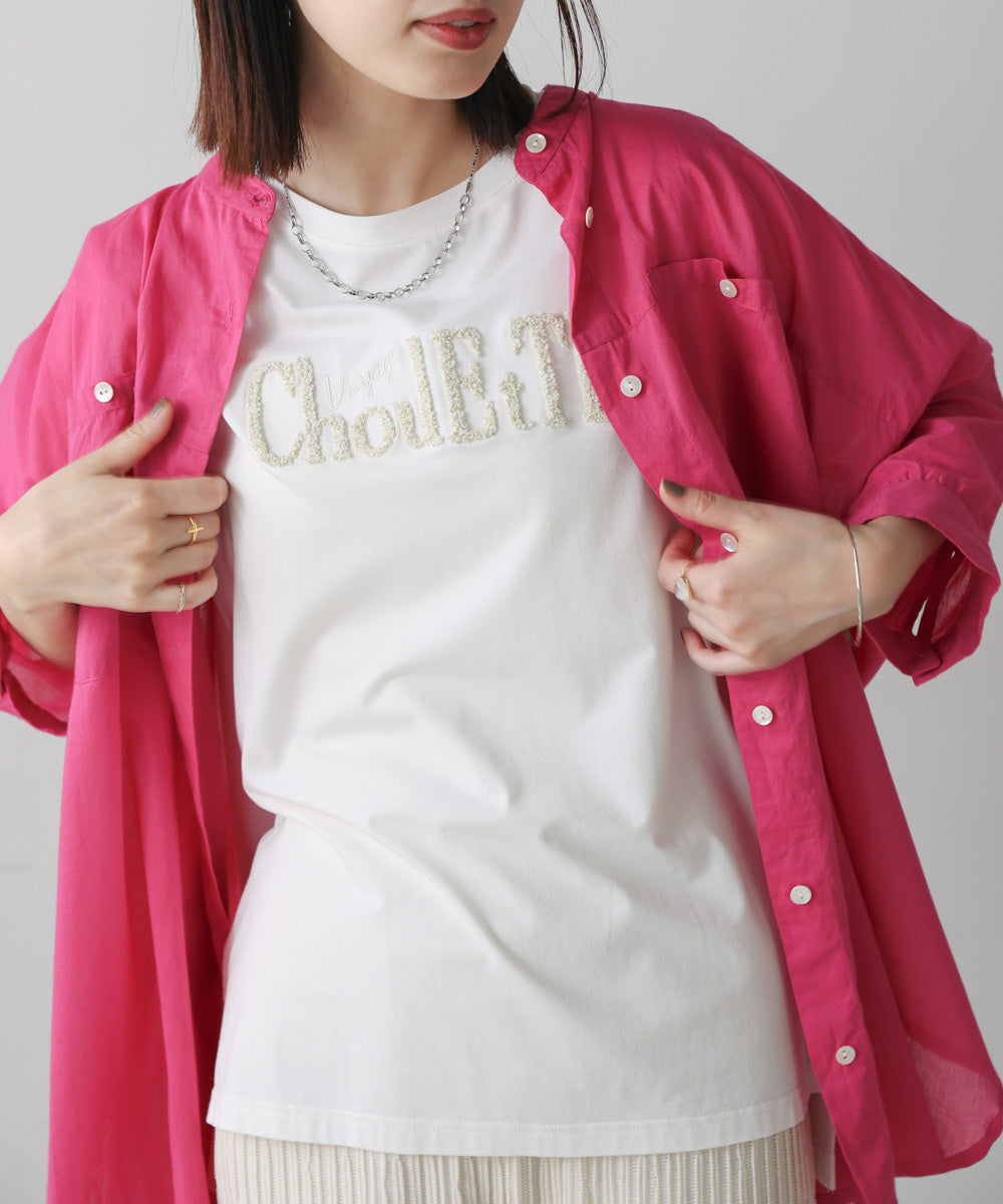 WEB限定】ラメさがら刺繍Tシャツ