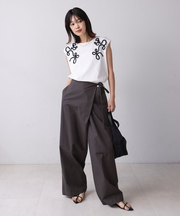 【WEB限定】コード刺しゅうフレンチＴシャツ［8/8発送予定］