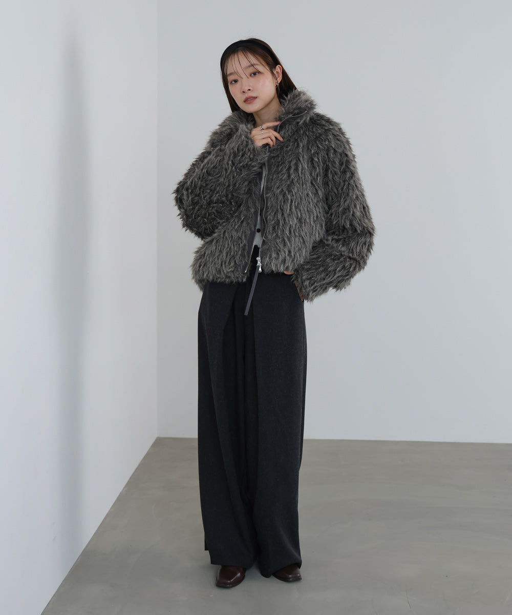 ミックスシープスタンドブルゾン