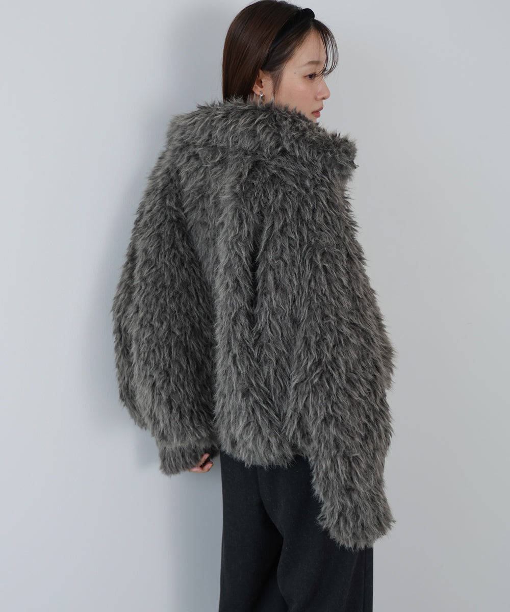 ミックスシープスタンドブルゾン