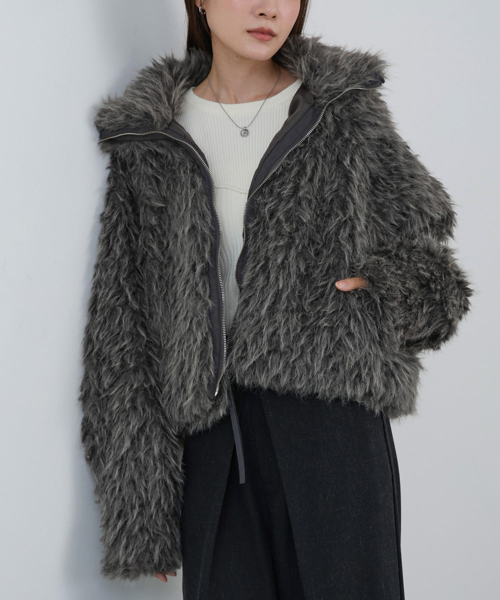 ミックスシープスタンドブルゾン