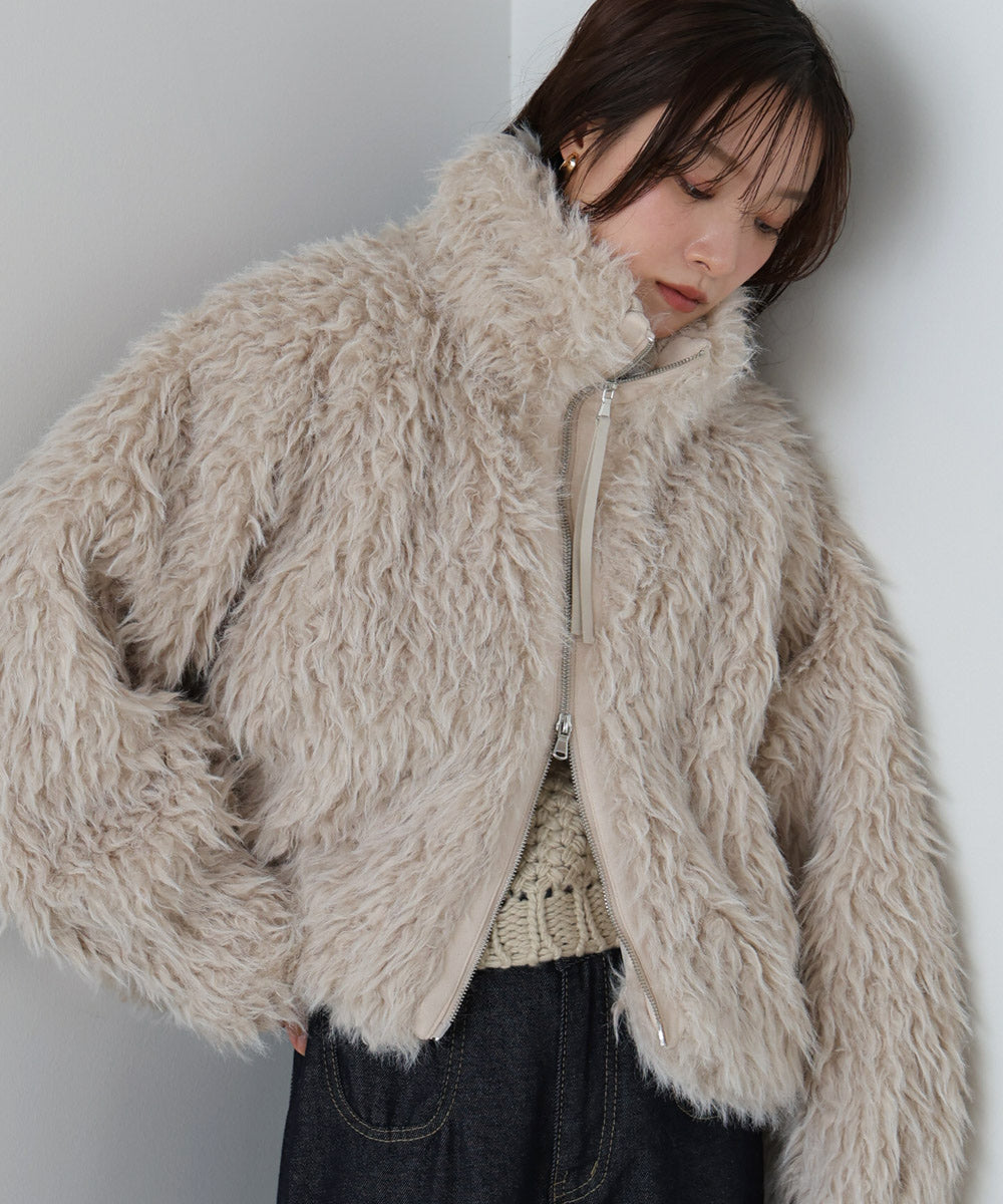 ミックスシープスタンドブルゾン