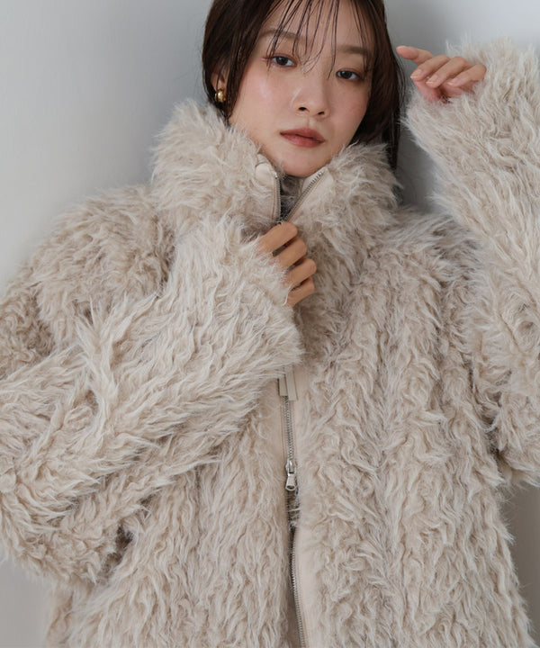 ミックスシープスタンドブルゾン