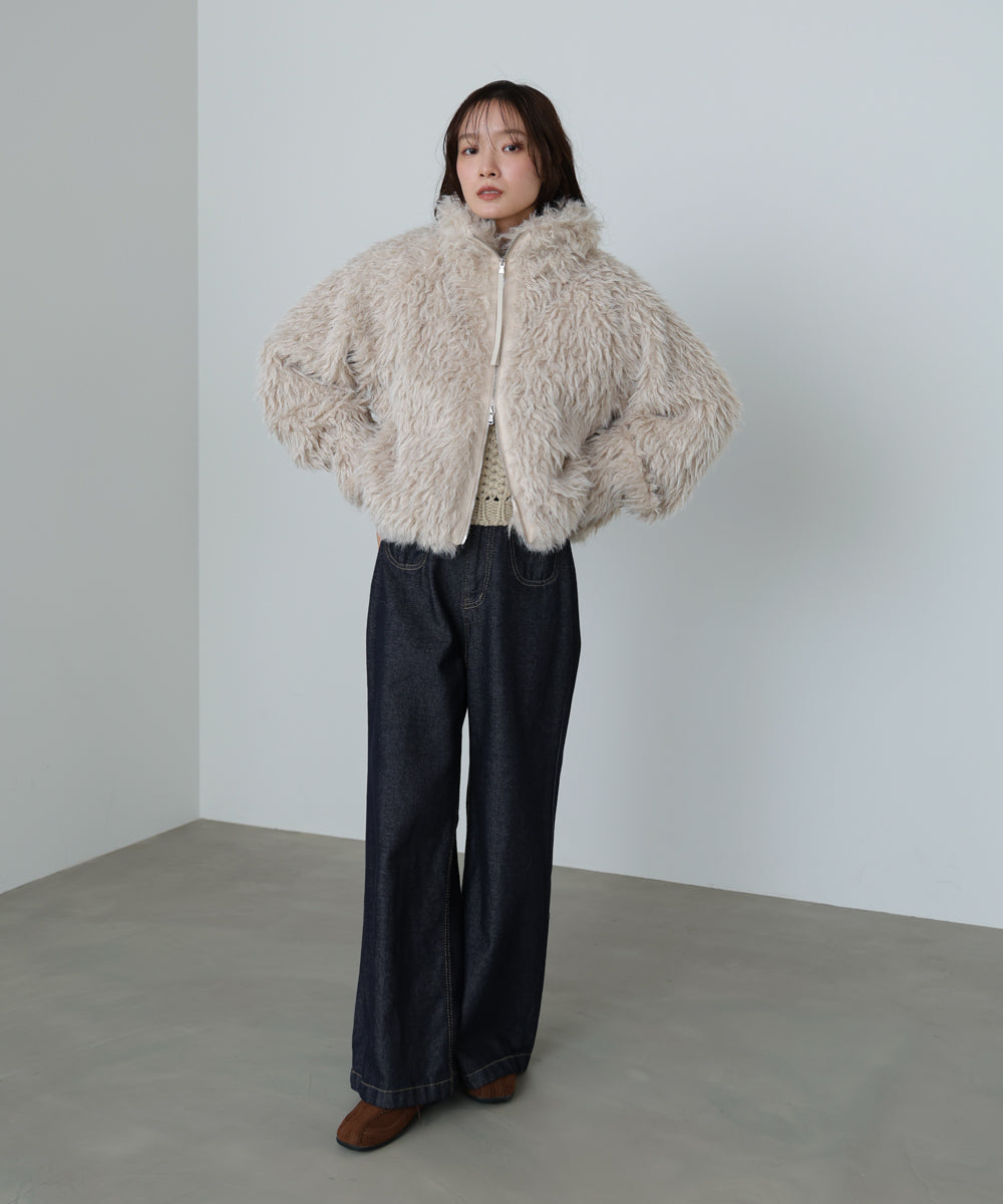 ミックスシープスタンドブルゾン