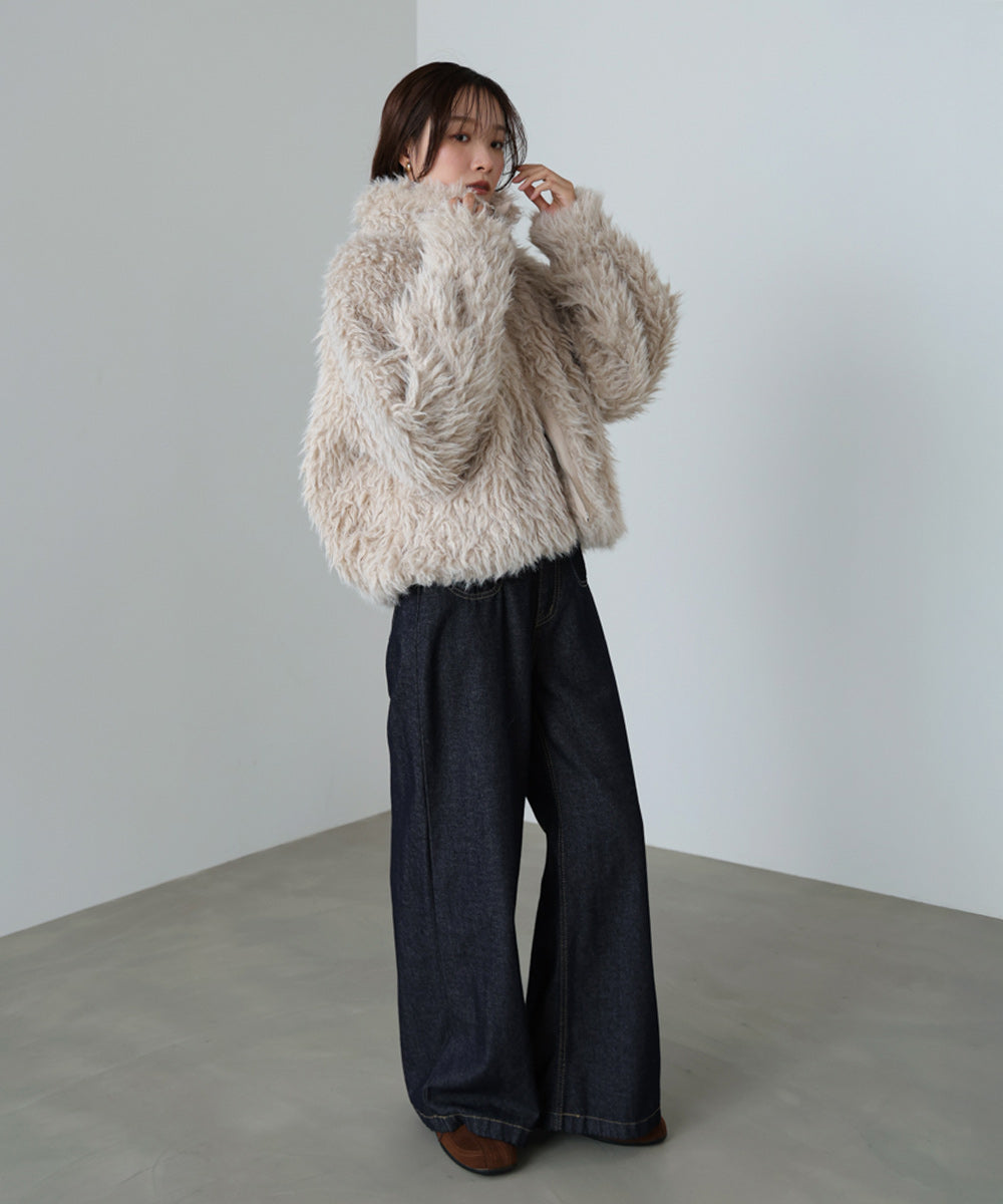 ミックスシープスタンドブルゾン