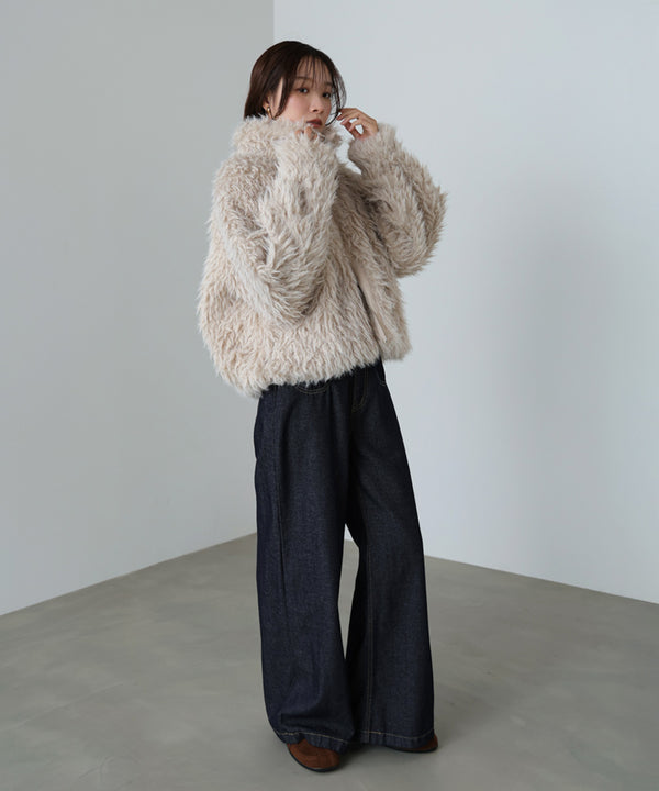 ミックスシープスタンドブルゾン