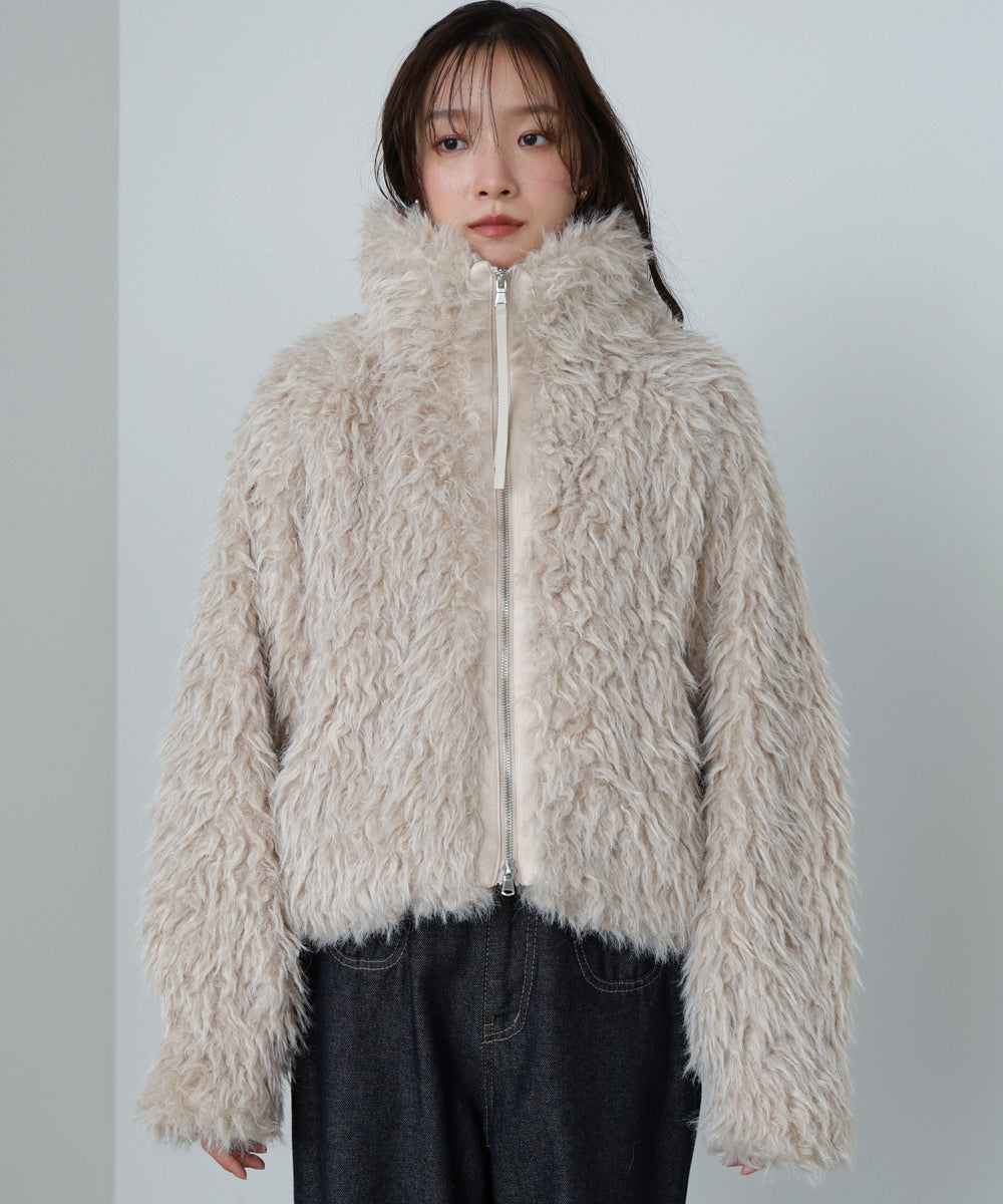 ミックスシープスタンドブルゾン