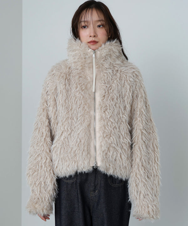 ミックスシープスタンドブルゾン