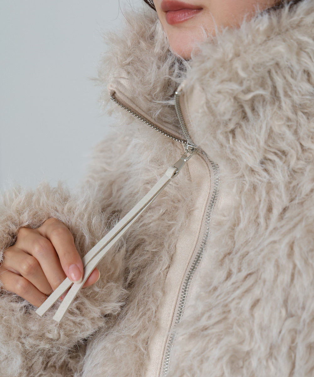 ミックスシープスタンドブルゾン