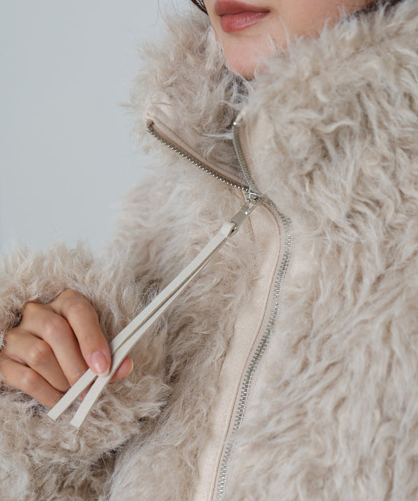 ミックスシープスタンドブルゾン