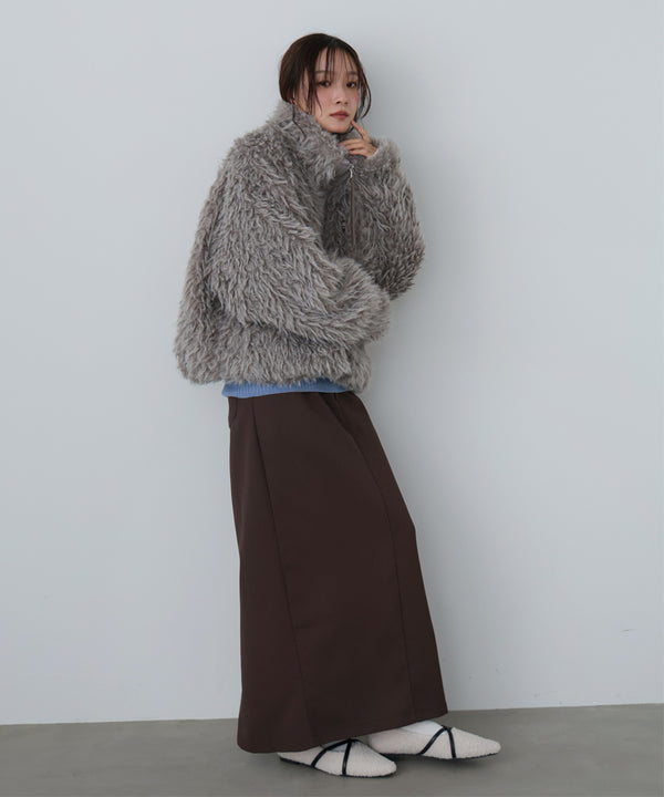 ミックスシープスタンドブルゾン