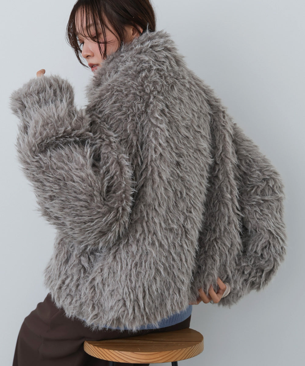 ミックスシープスタンドブルゾン