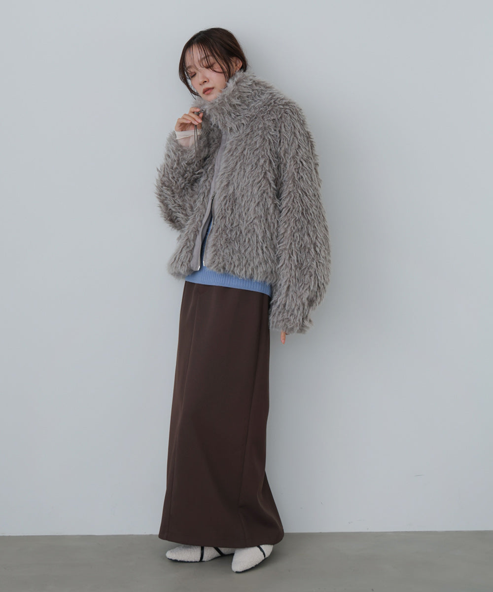 ミックスシープスタンドブルゾン