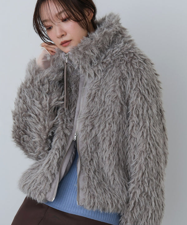 ミックスシープスタンドブルゾン