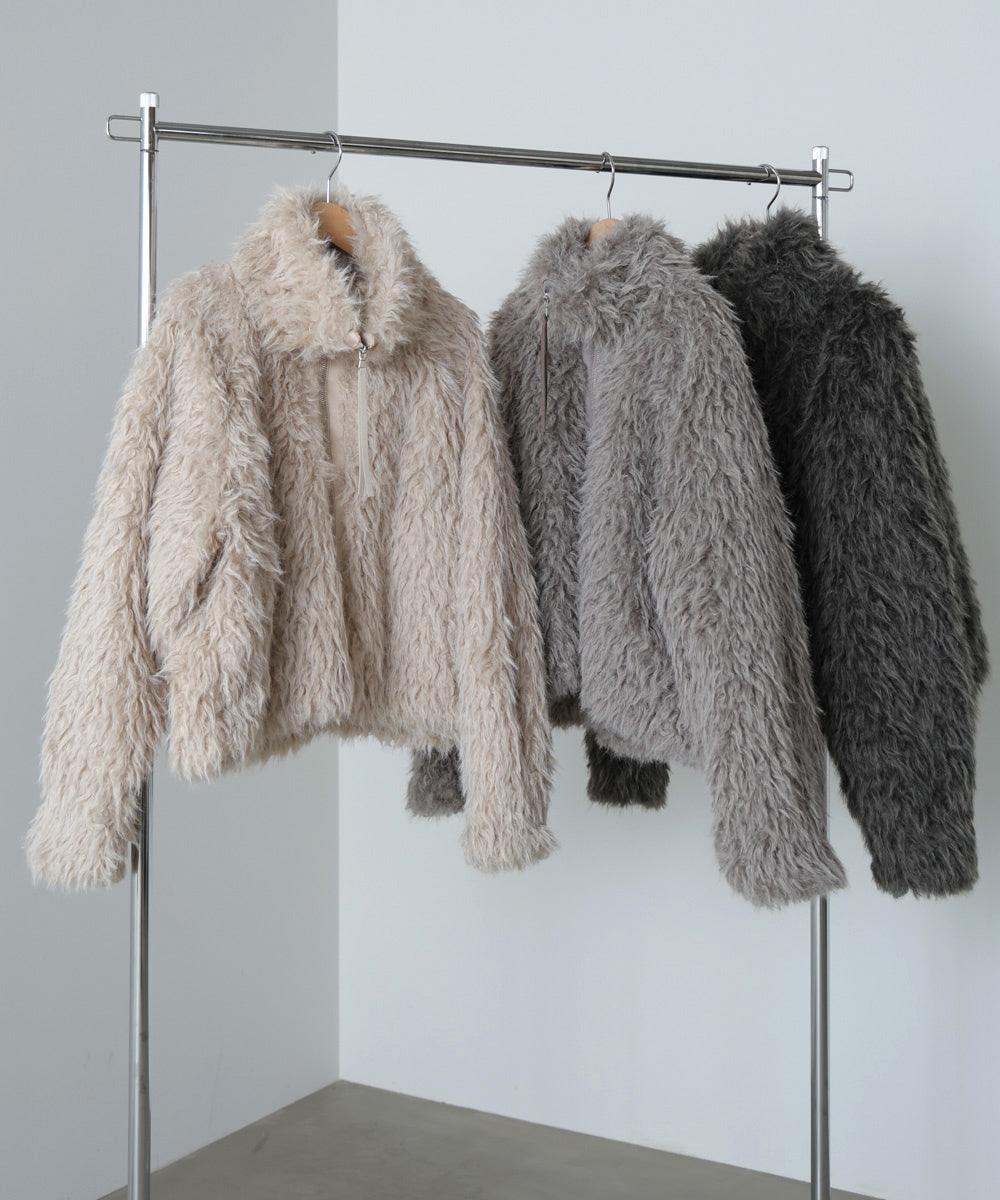 ミックスシープスタンドブルゾン