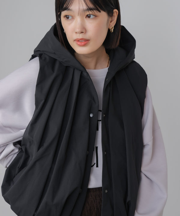 裾バルーンダウンベスト