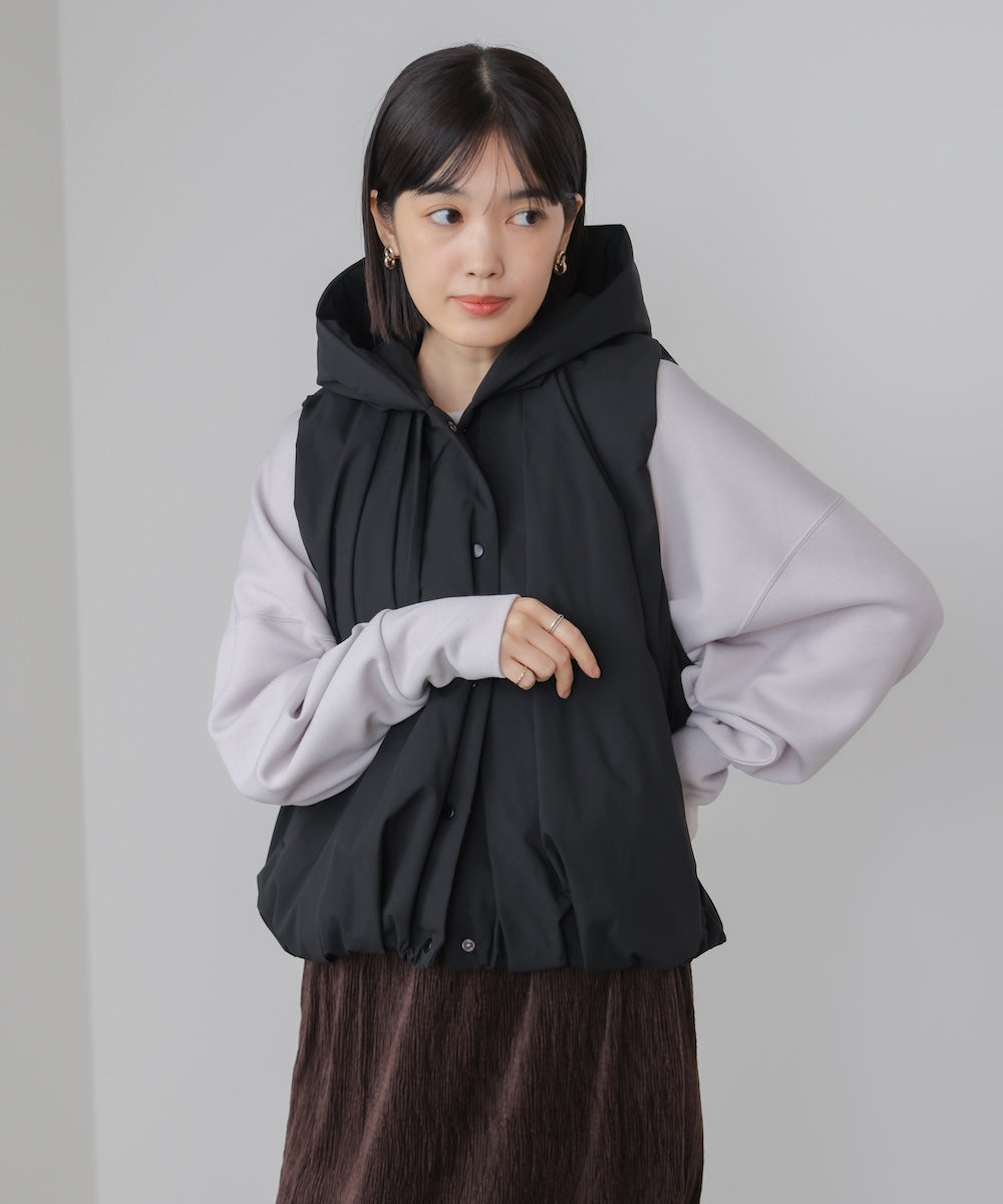 裾バルーンダウンベスト