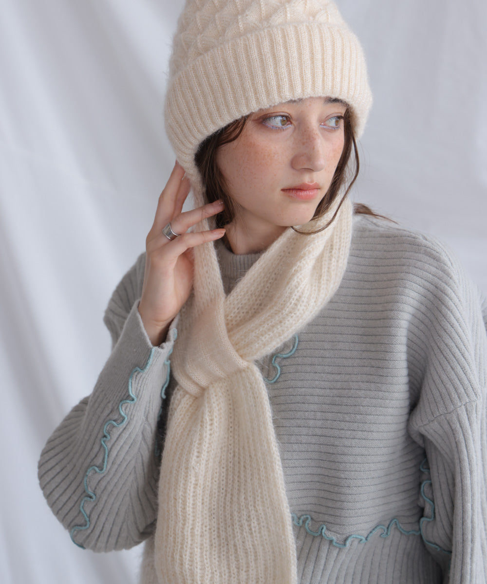 マフラードッキングニットキャップ