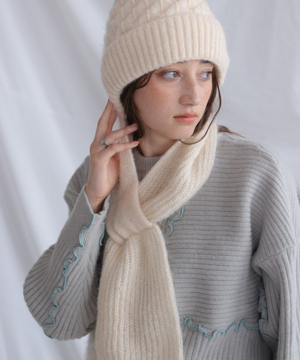 マフラードッキングニットキャップ