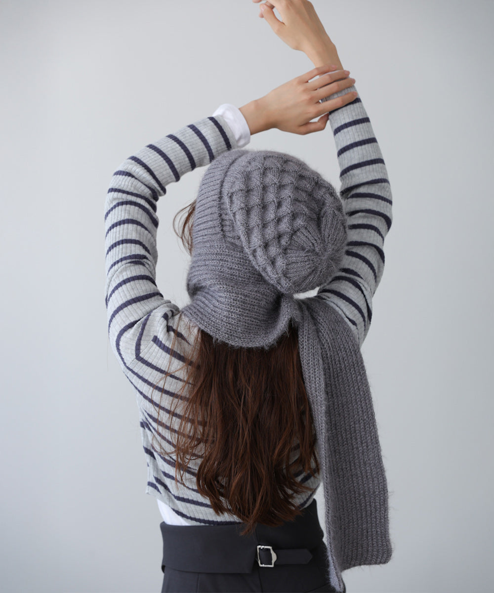 マフラードッキングニットキャップ