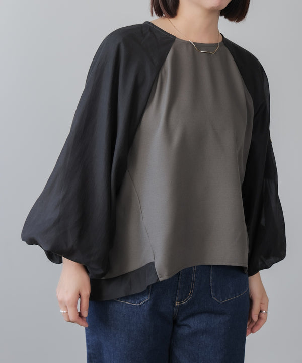 バルーンスリーブドッキングプルオーバー