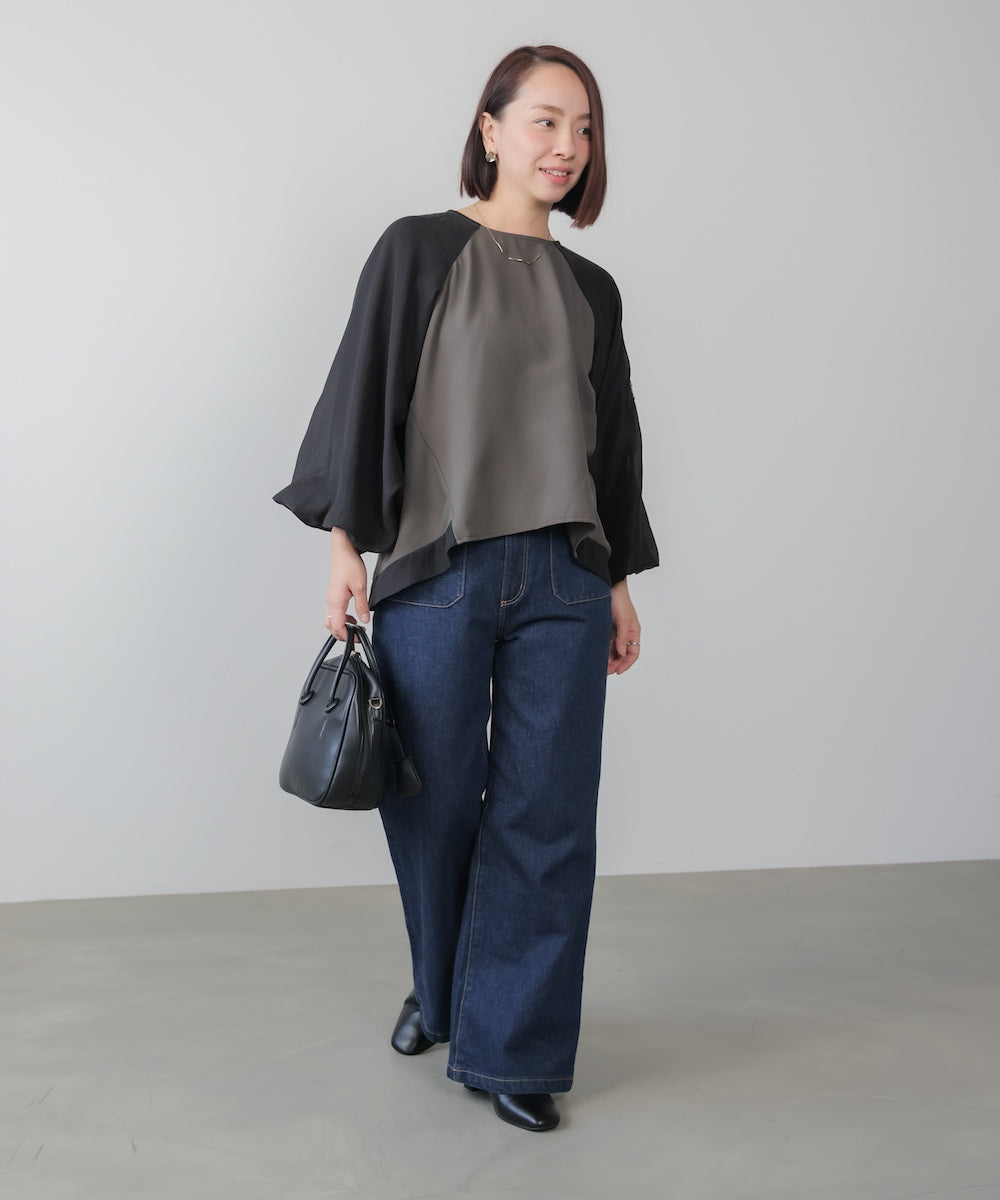 バルーンスリーブドッキングプルオーバー