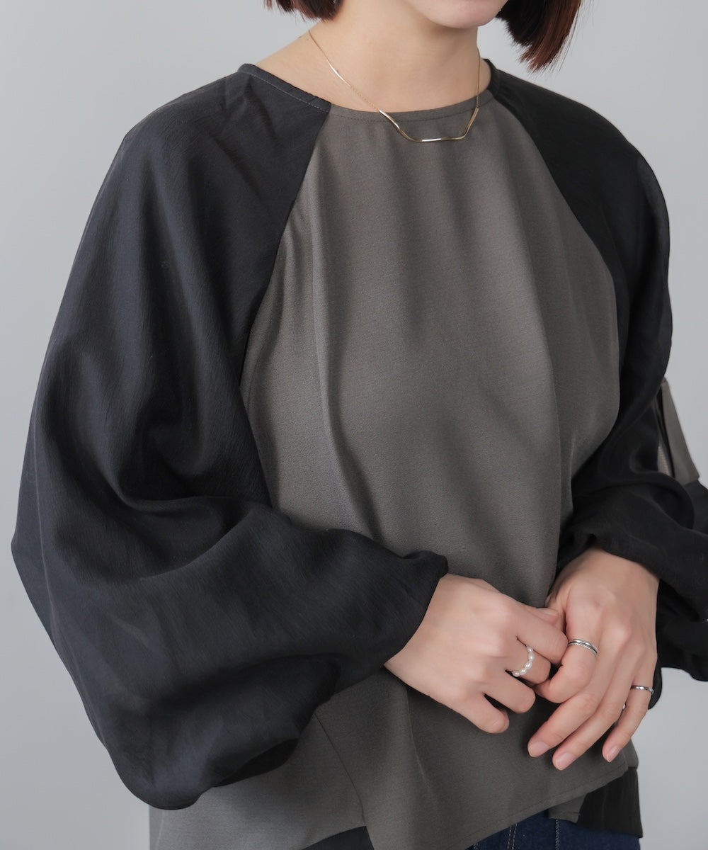 バルーンスリーブドッキングプルオーバー