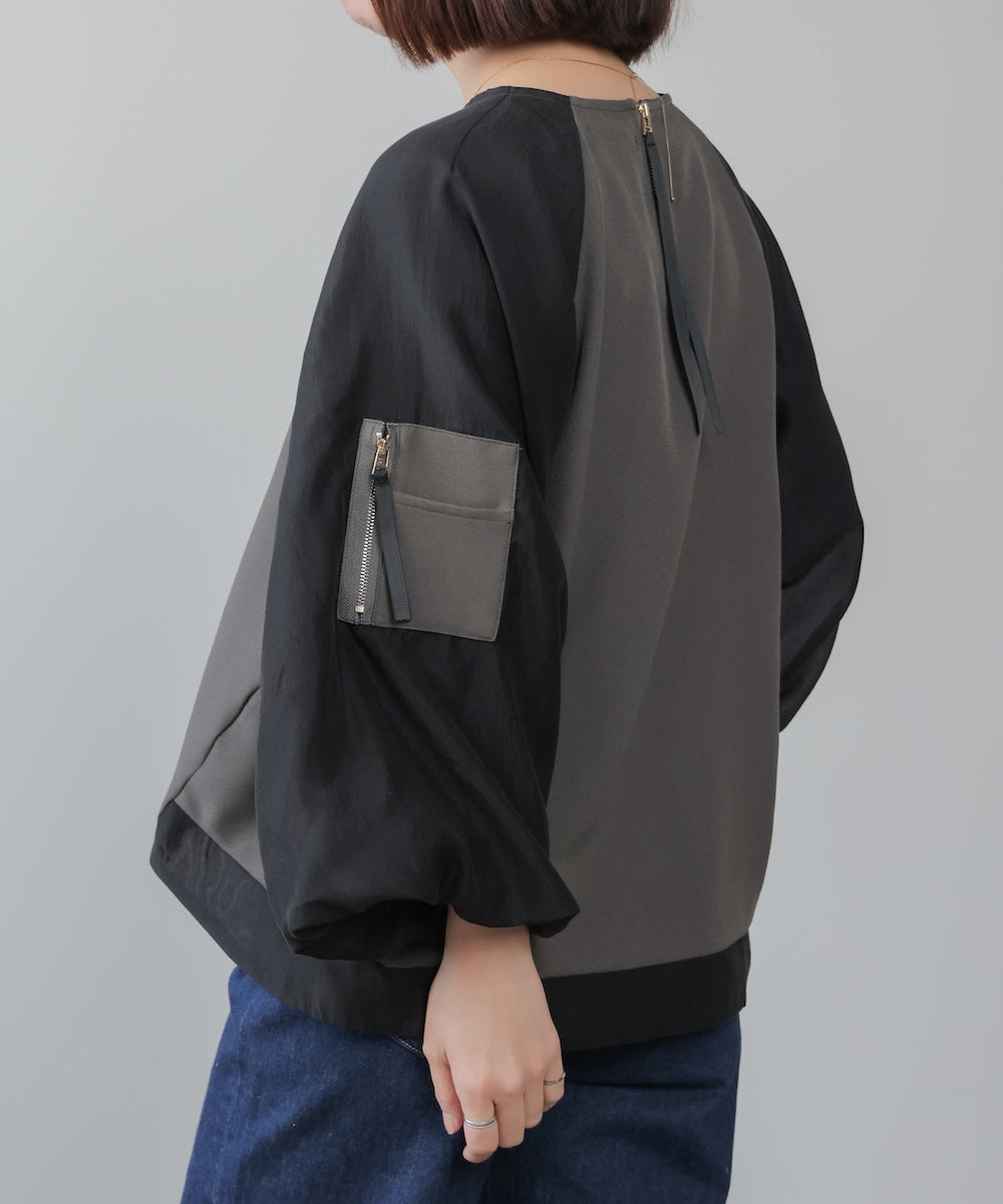 バルーンスリーブドッキングプルオーバー