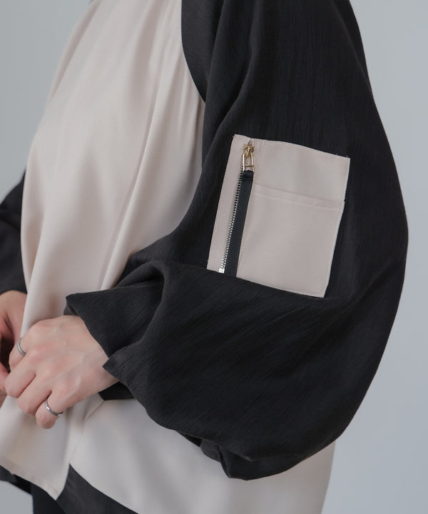 バルーンスリーブドッキングプルオーバー