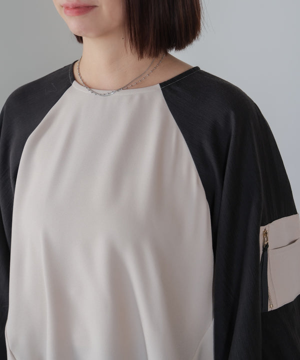 バルーンスリーブドッキングプルオーバー