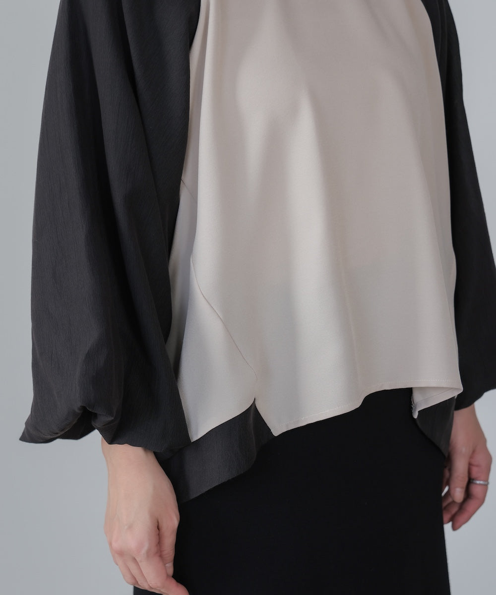 バルーンスリーブドッキングプルオーバー