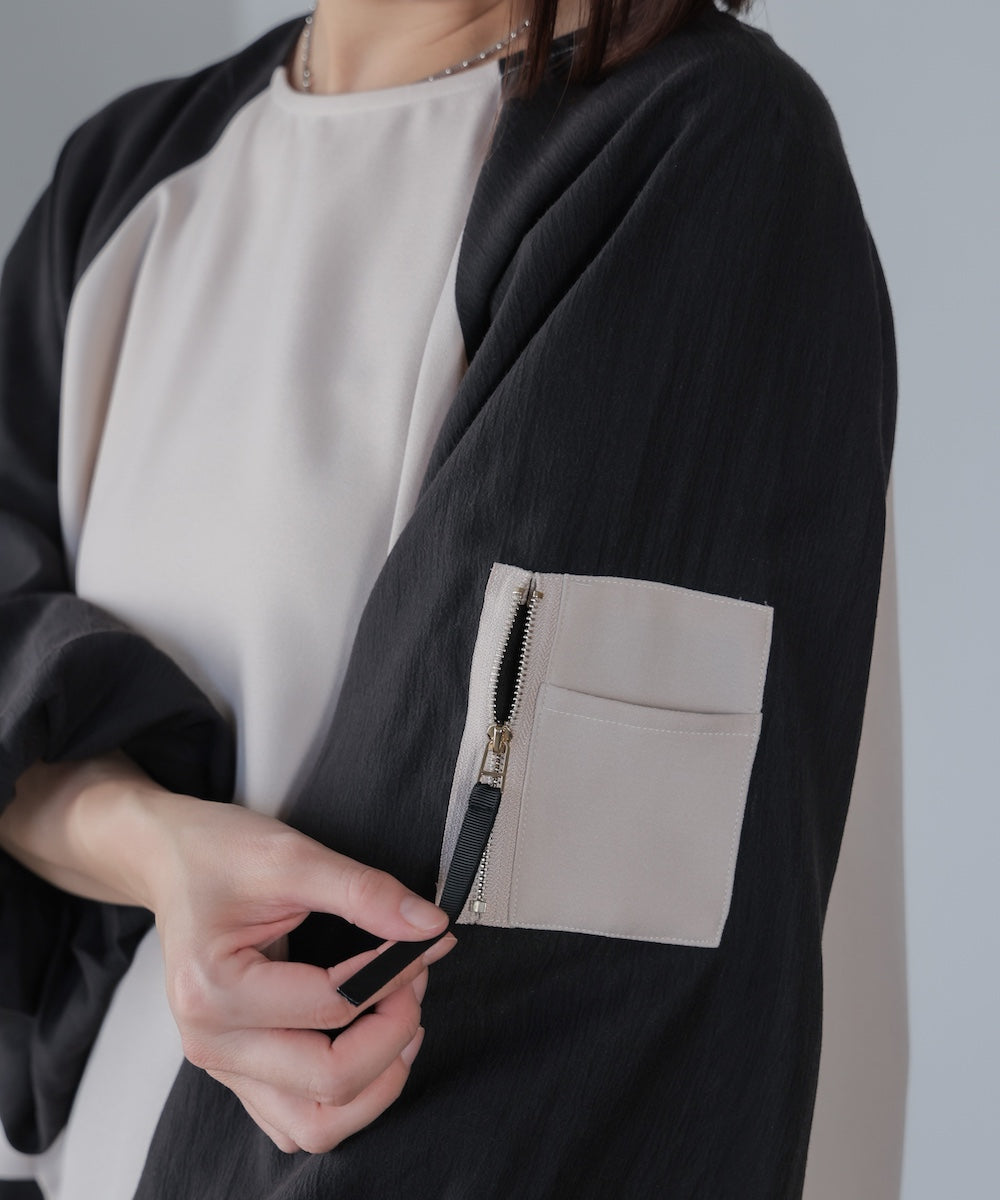 バルーンスリーブドッキングプルオーバー