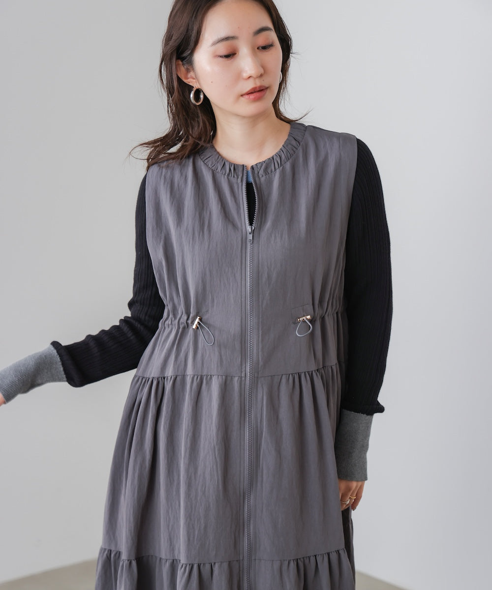 ティアードジレワンピース