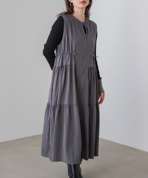 ティアードジレワンピース