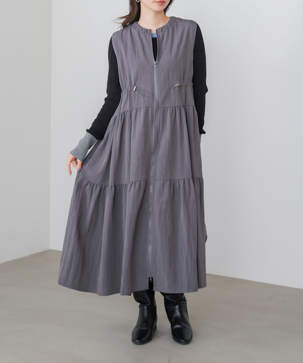 ティアードジレワンピース